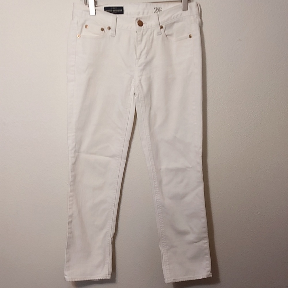 J.Crew White Cropped Matchstick Denim Jeans 26